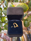 TIFFANY & CO. 18k Yellow Gold ‘Elsa Peretti’ Ring w/Case Sz. 8