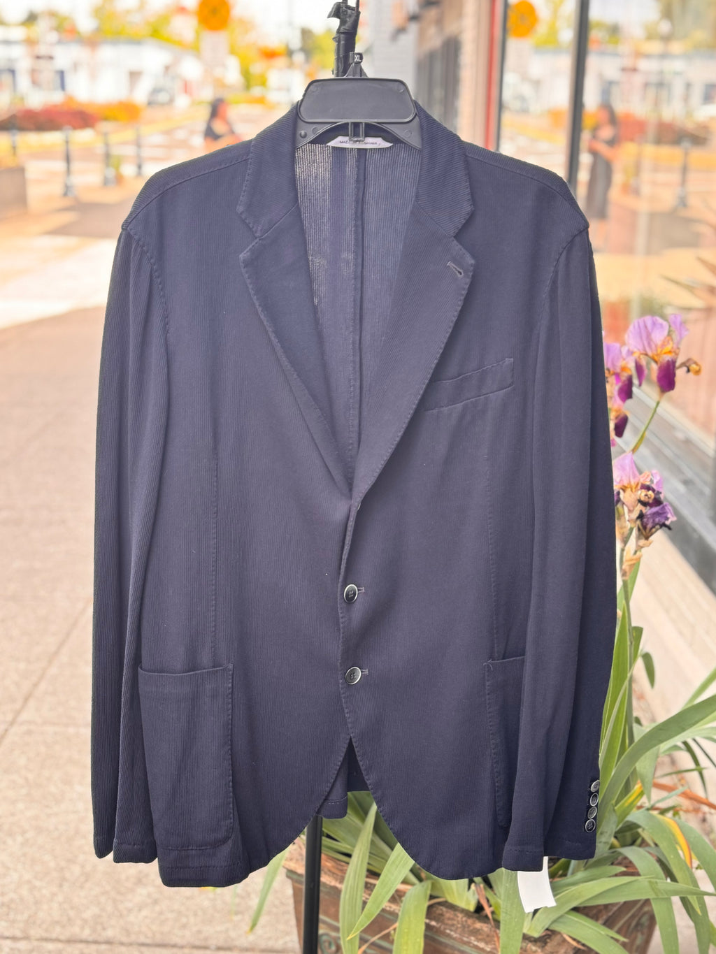 ARMANI COLLEZIONI Men’s Navy Tailored Soft Stretch Blazer Sz. 42