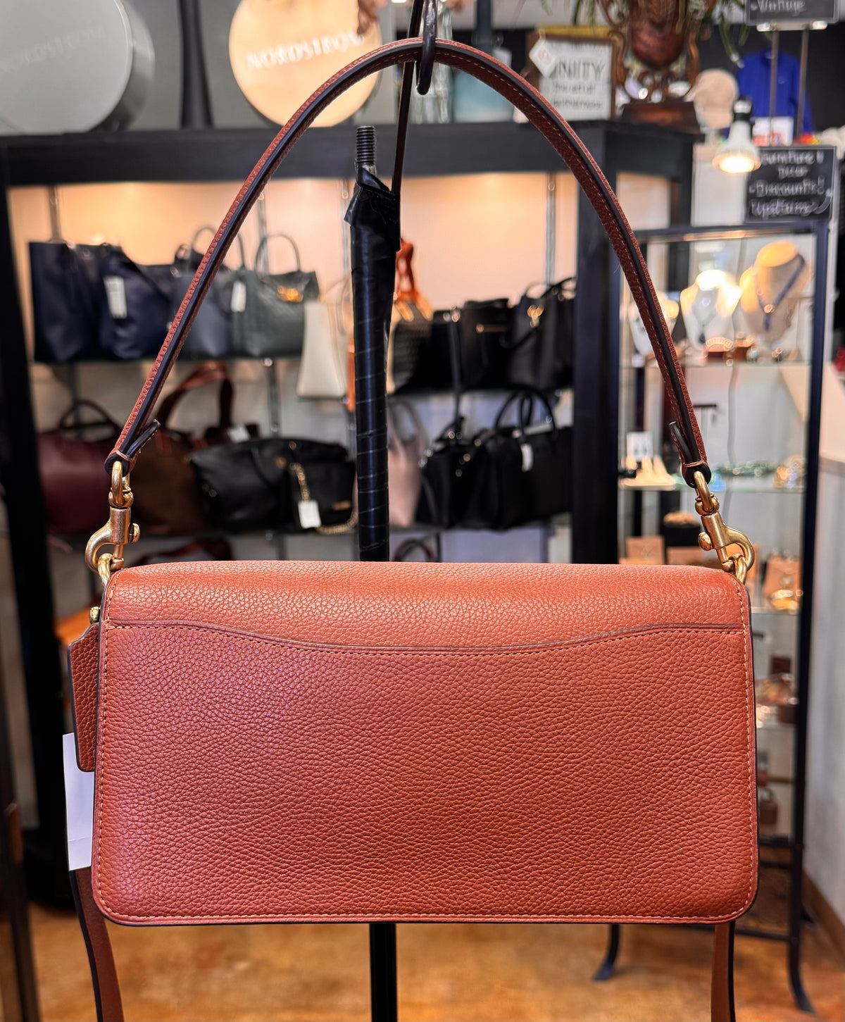 COACH Brown Leather Tabby 2Way Shoulder Bag