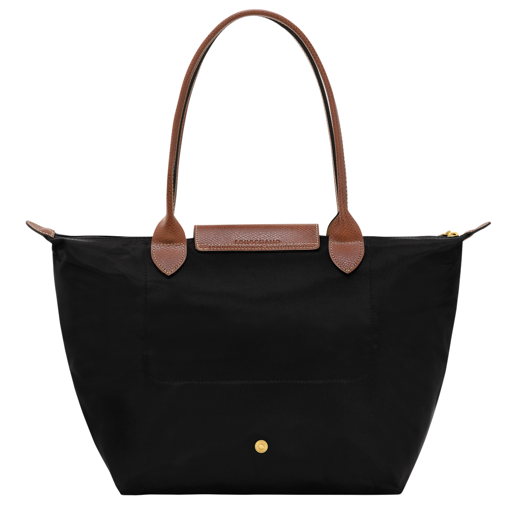 LONGCHAMP Medium Black Le Pliage Nylon Shoulder Tote Bag