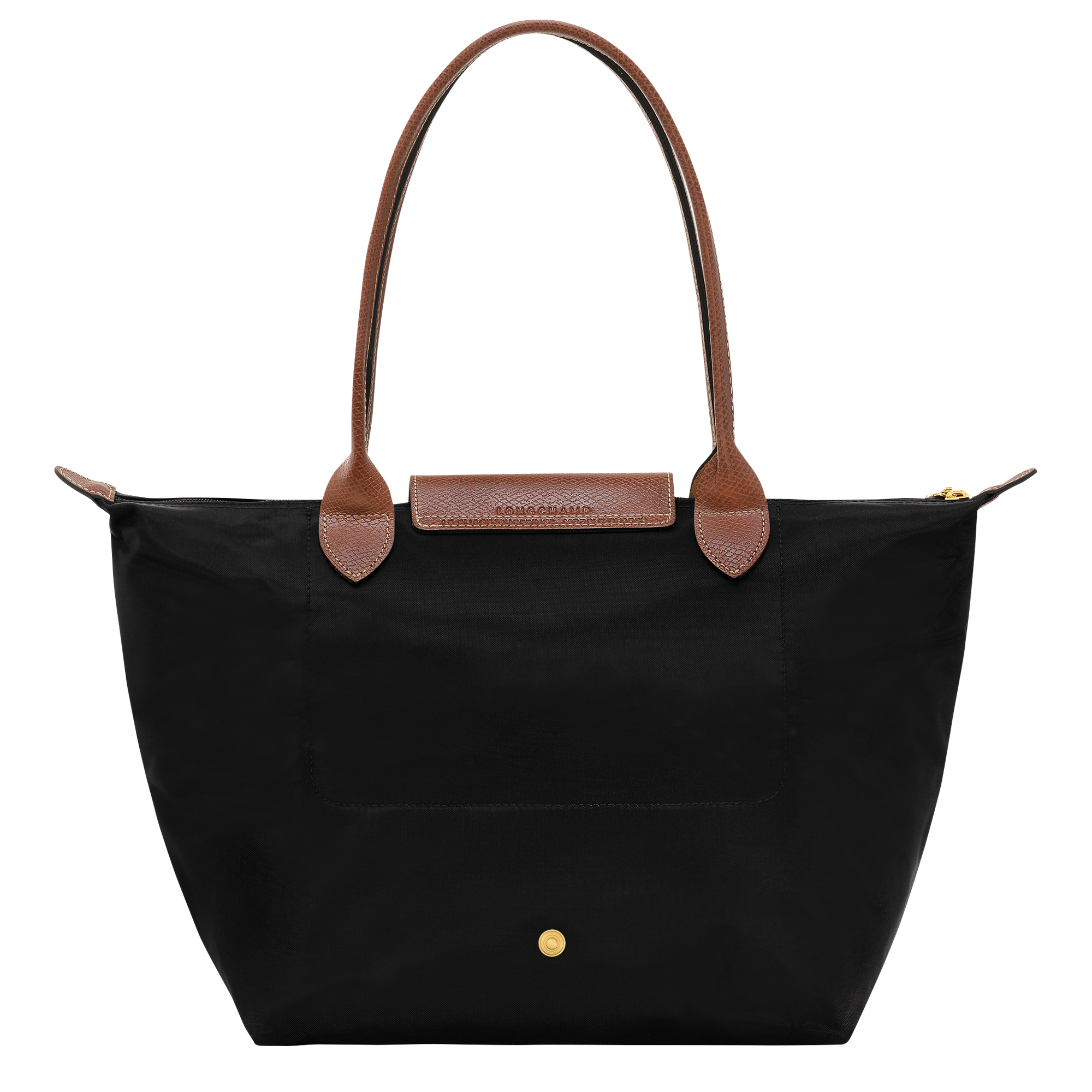 LONGCHAMP Medium Black Le Pliage Nylon Shoulder Tote Bag