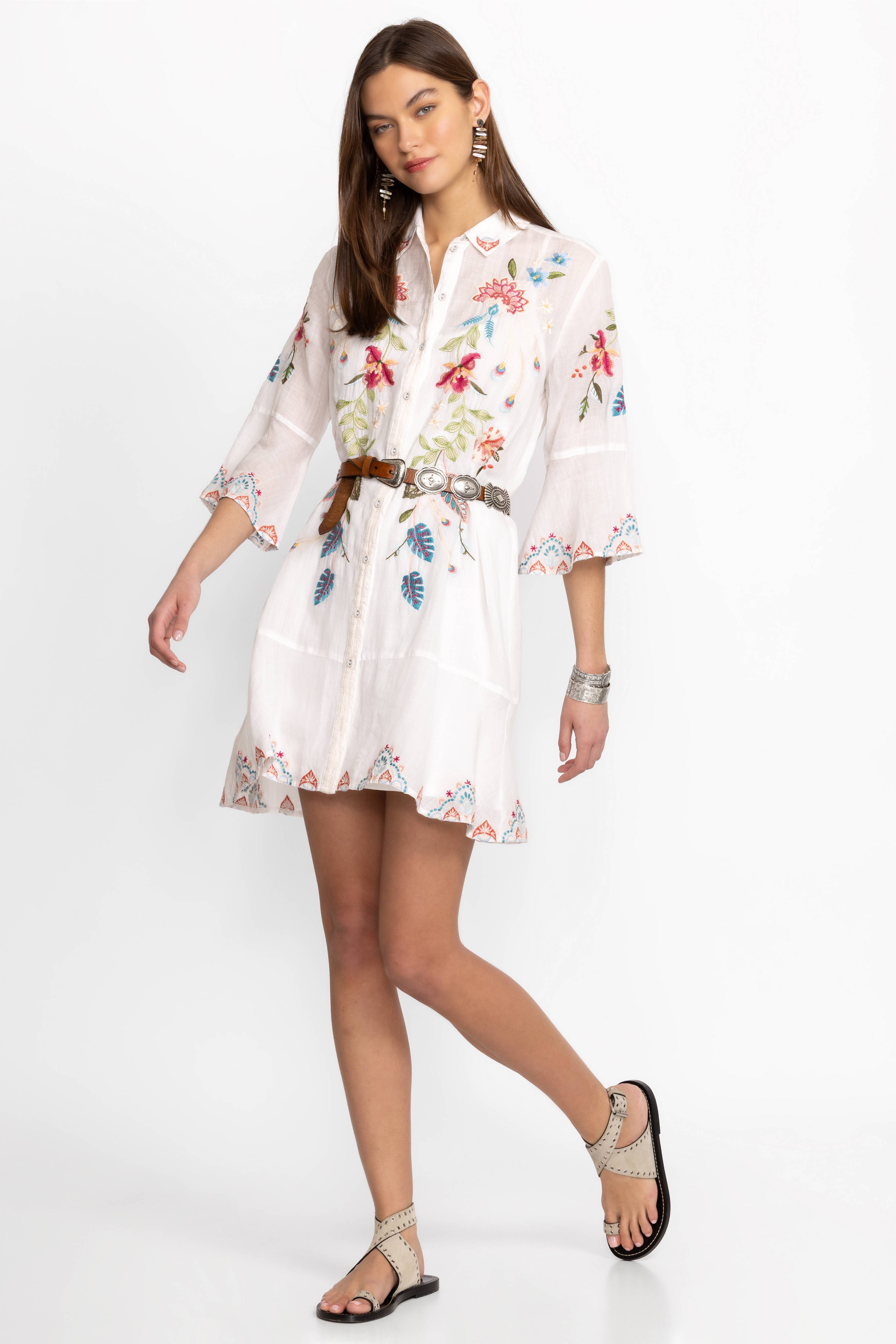 SOLD! Johnny Was Emika Tiered Flounce Dress - Large