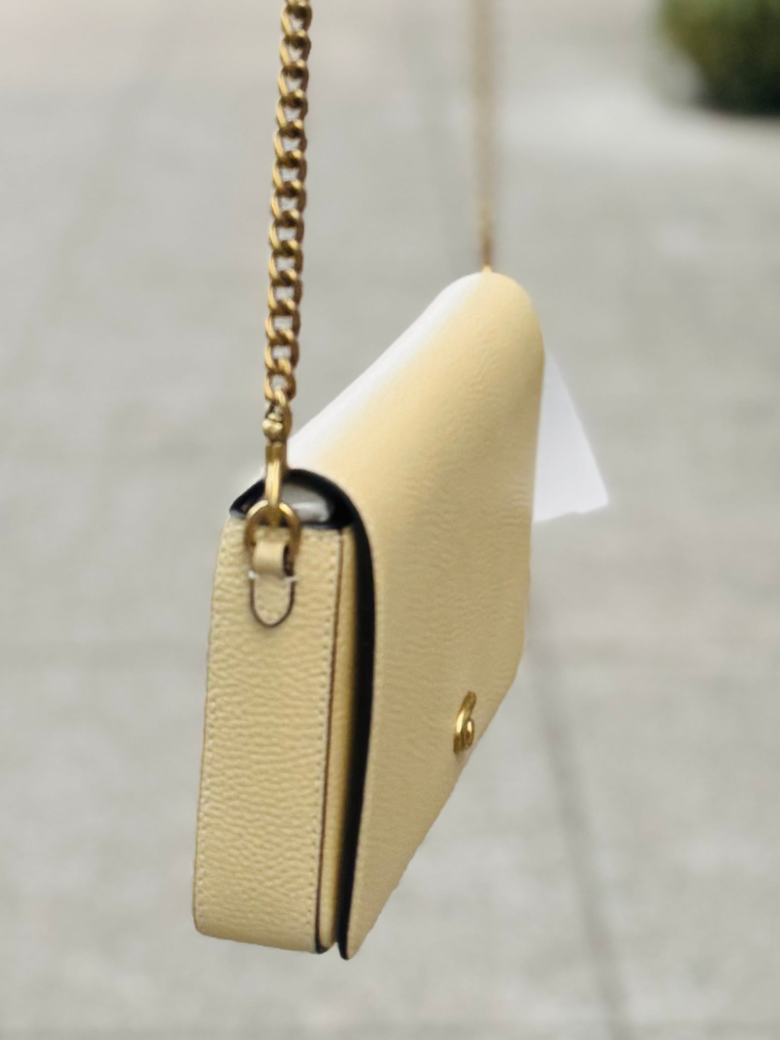 COACH Mila Signature Cream Leather Crossbody Bag NEW!
