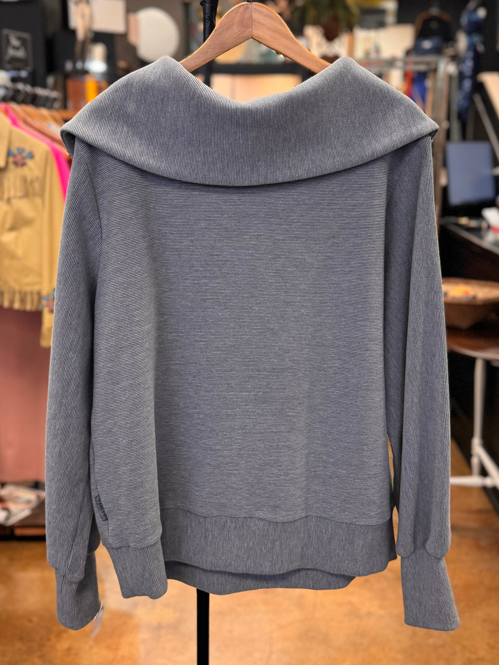 VARLEY Grey Half Zip Vine Funnel Neck Sweatshirt XL