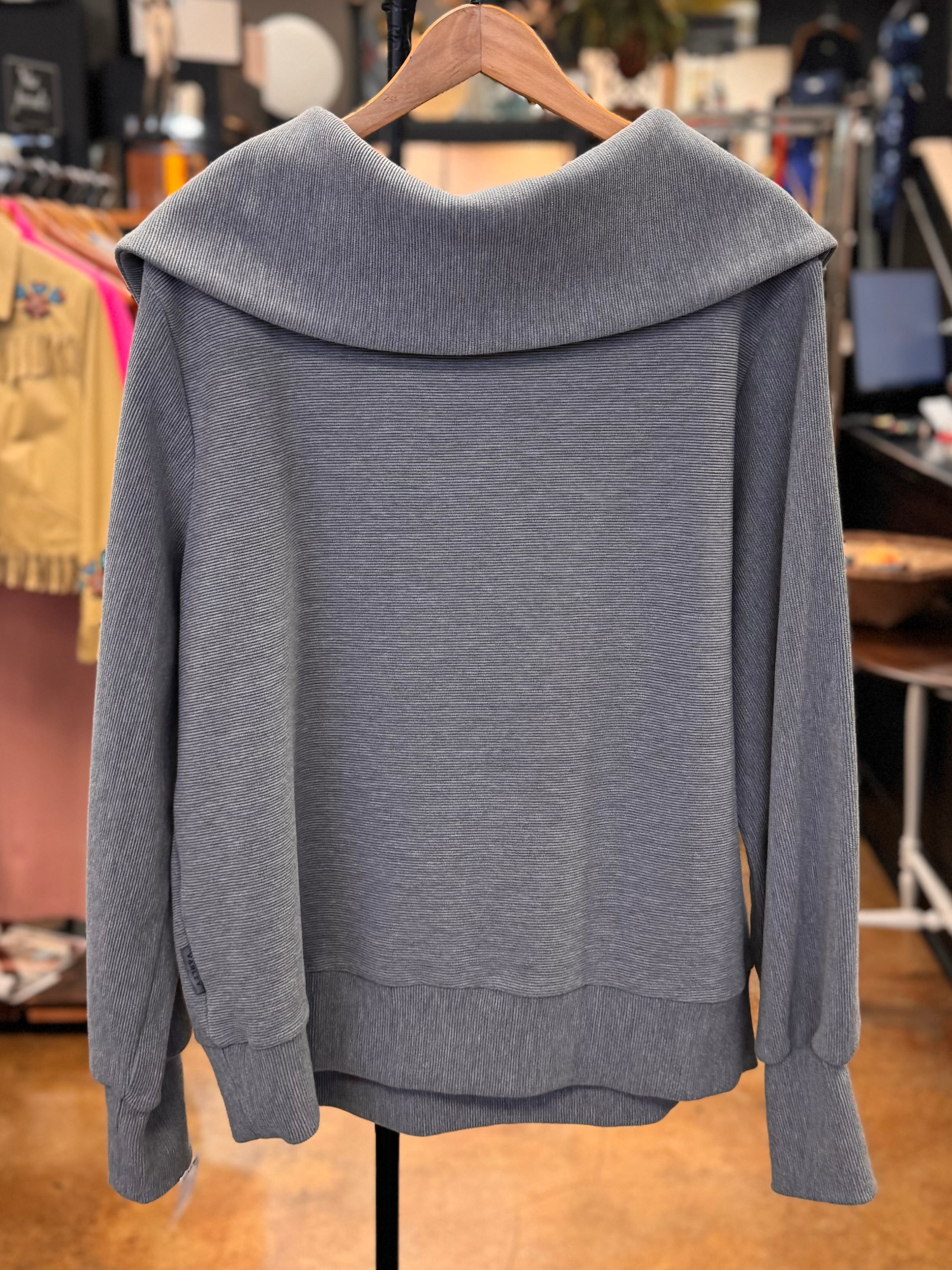 VARLEY Grey Half Zip Vine Funnel Neck Sweatshirt XL