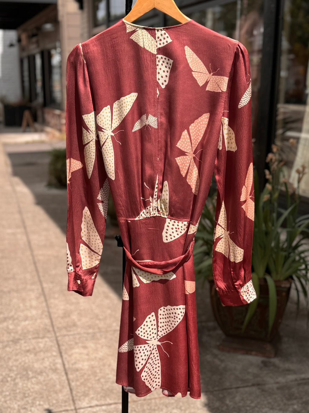 forte_forte Butterfly Silk Wrap Dress Small