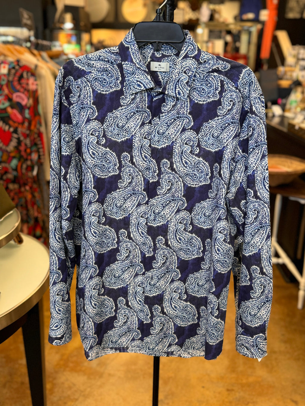 ETRO Men’s Paisley Button Up Long Sleeve Shirt Sz. 41 / Large