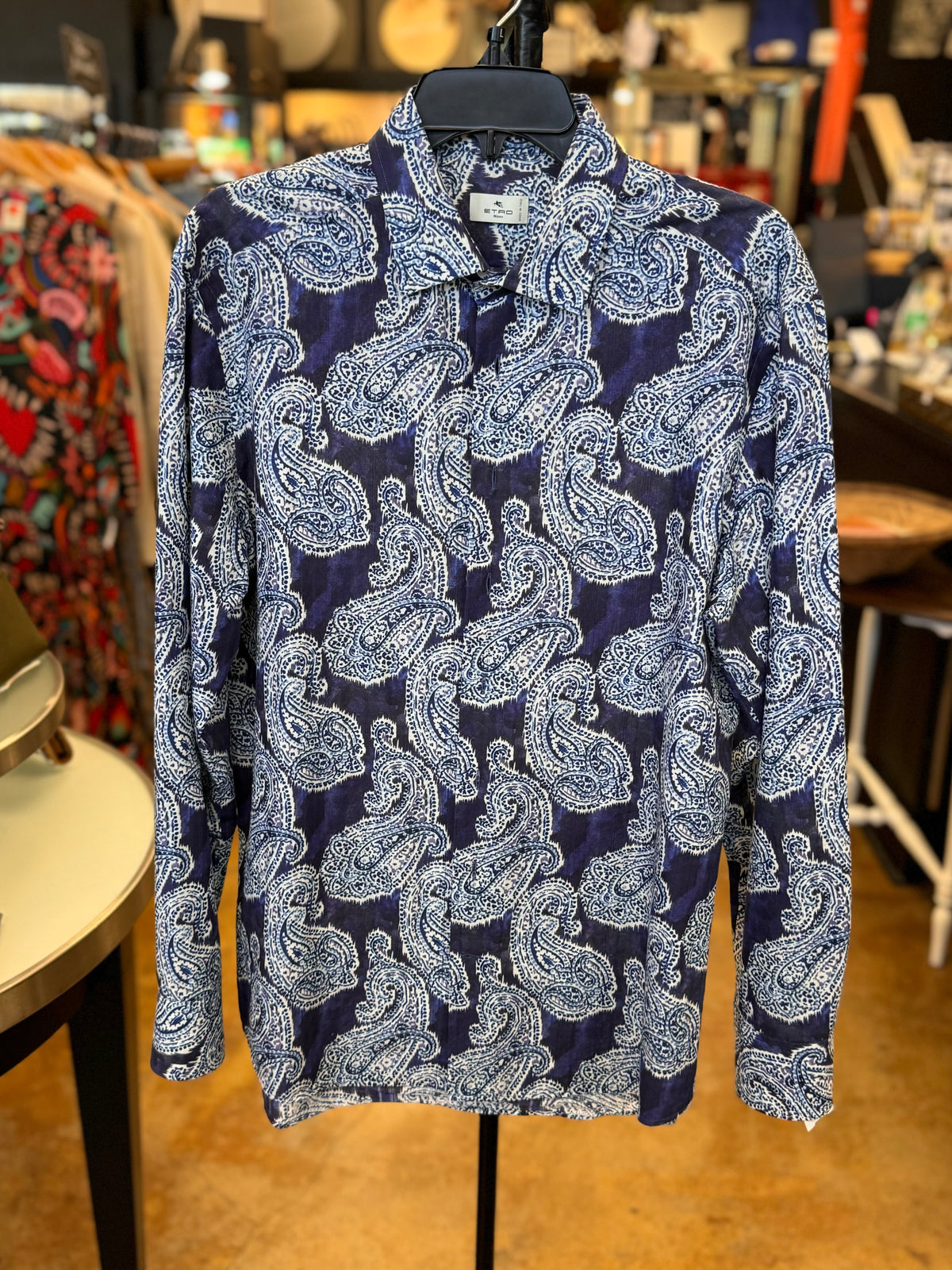 ETRO Men’s Paisley Button Up Long Sleeve Shirt Sz. 41 / Large