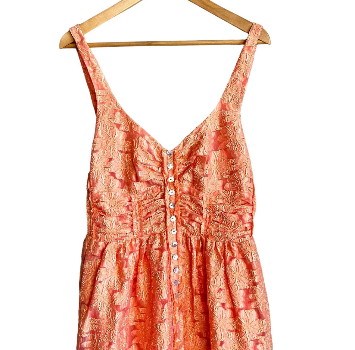 free people Orange Floral Fresh As A Daisy Dress New w/Tags - Sz. 12