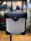 MANU Atelier Black & Cream Canvas & Leather Mini Pristine Bag