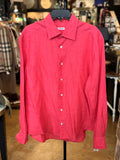 Kiton Men’s Luxury Linen Button Up Shirt Large