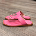 STUART WEITZMAN Pink Pearl Goldie Thong Sandal Sz. 7 1/2
