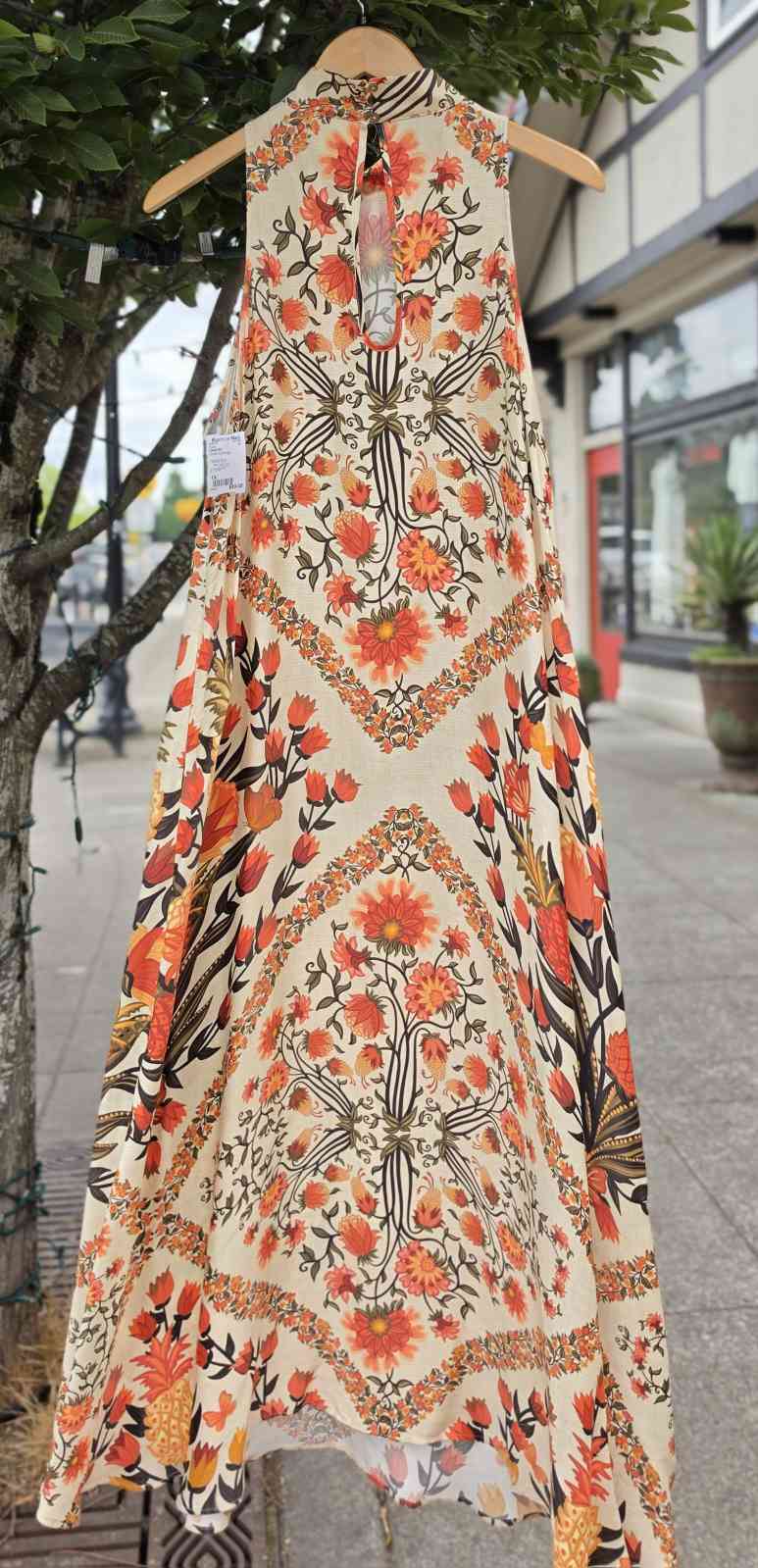 FARM RIO Halter Maxi Folkloric Floral Dress Sz. 1X