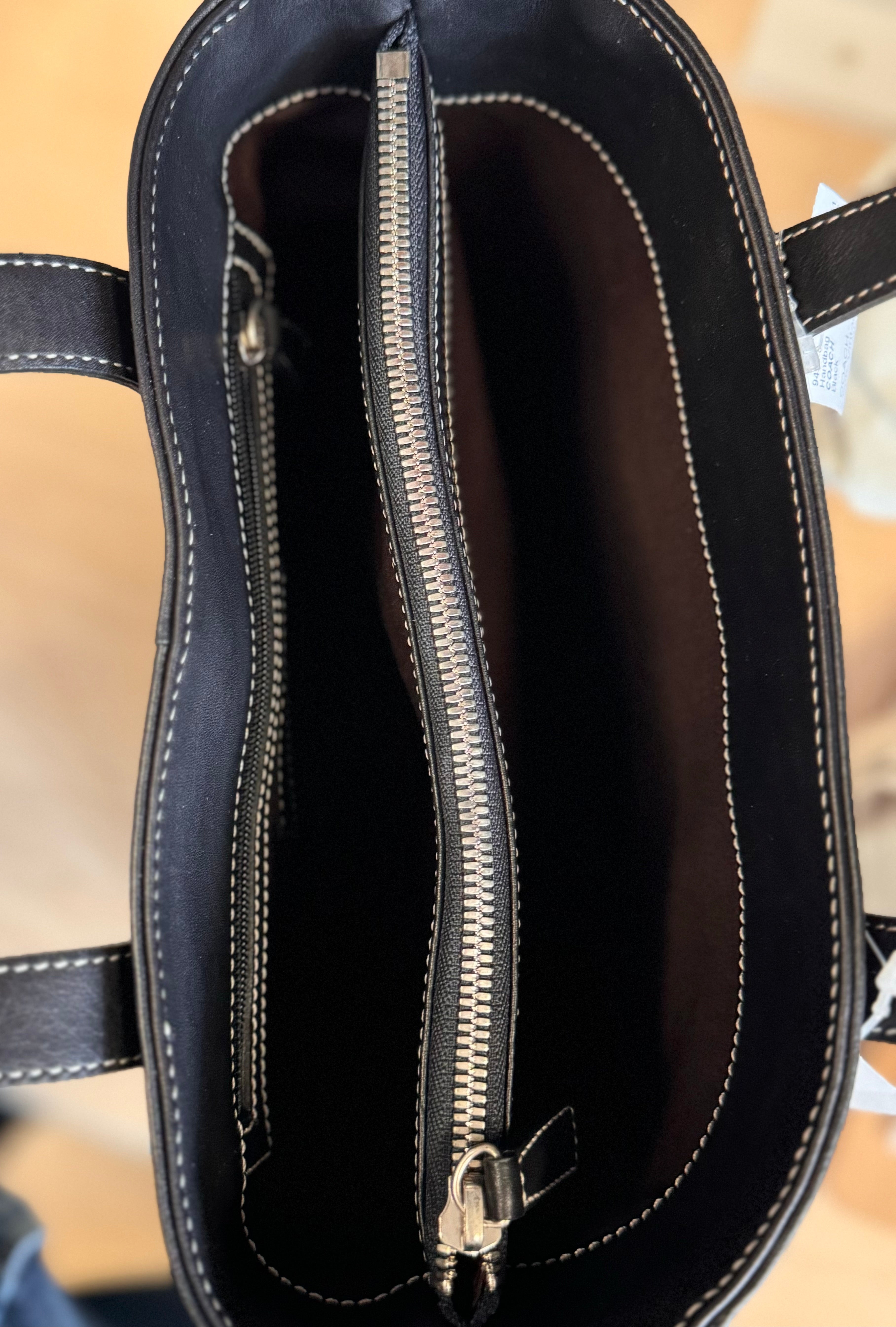 SOLD! Vintage Y2K COACH Black Leather Shoulder Bag NEW!