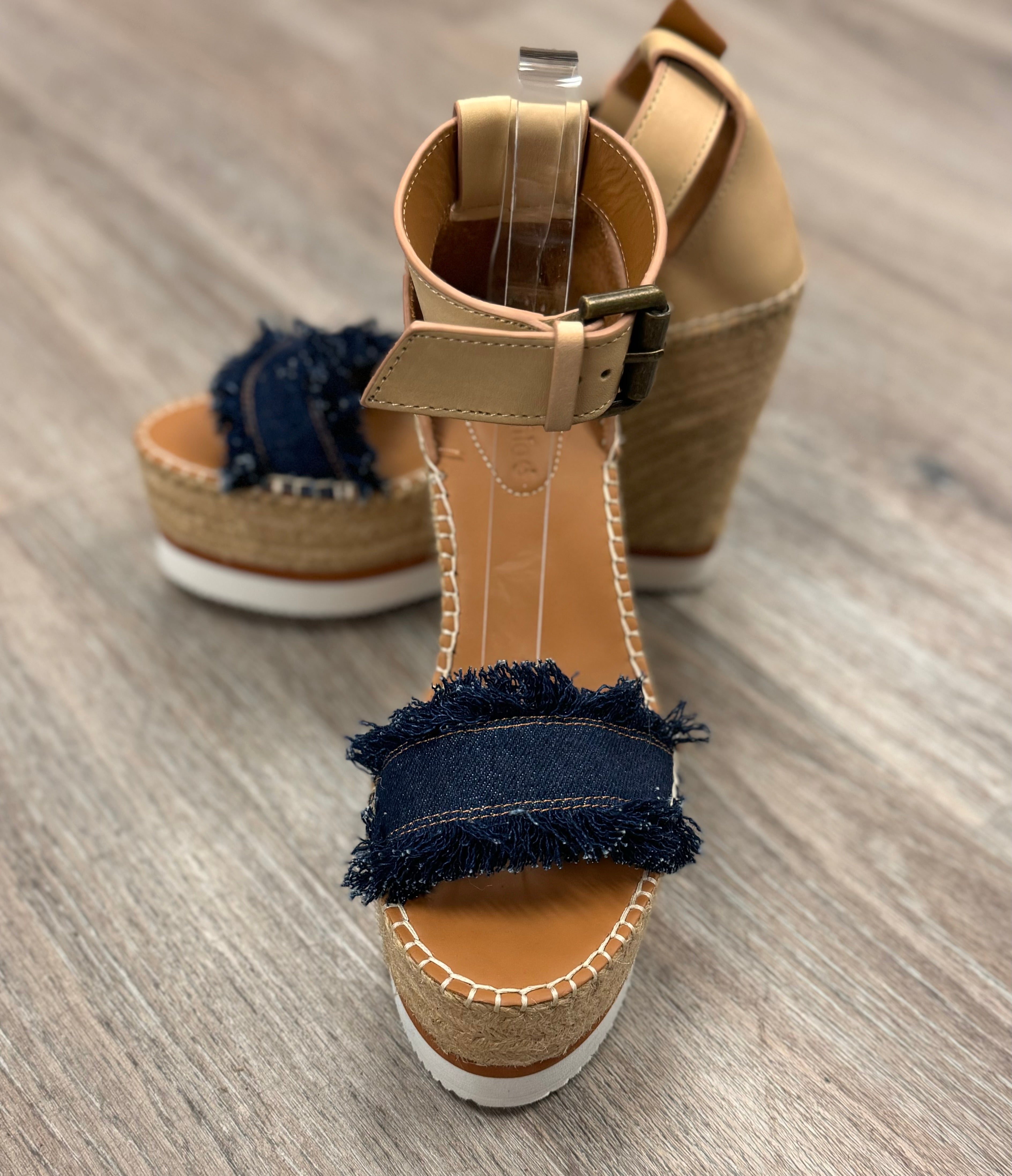 SeeByChloe Wedge Espadrille Ankle Strap Heels Sz. 5/6