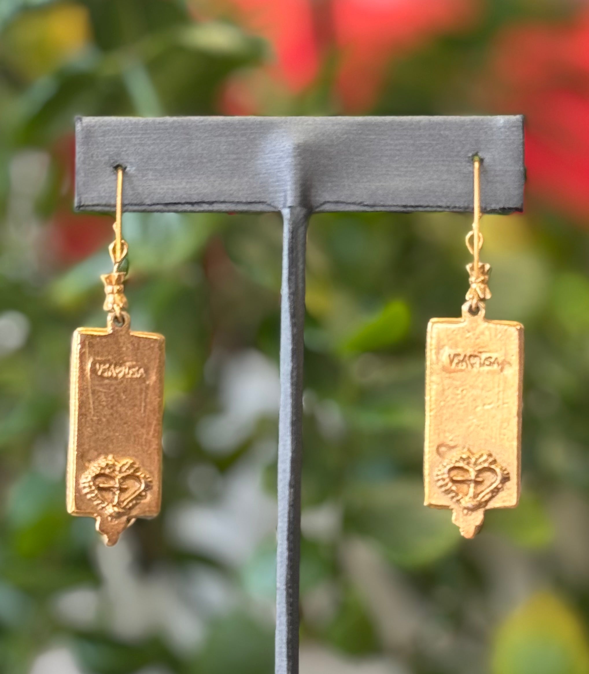 Virgins Saints & Angels Gold-Tone Blessed Virgin Mary Earrings