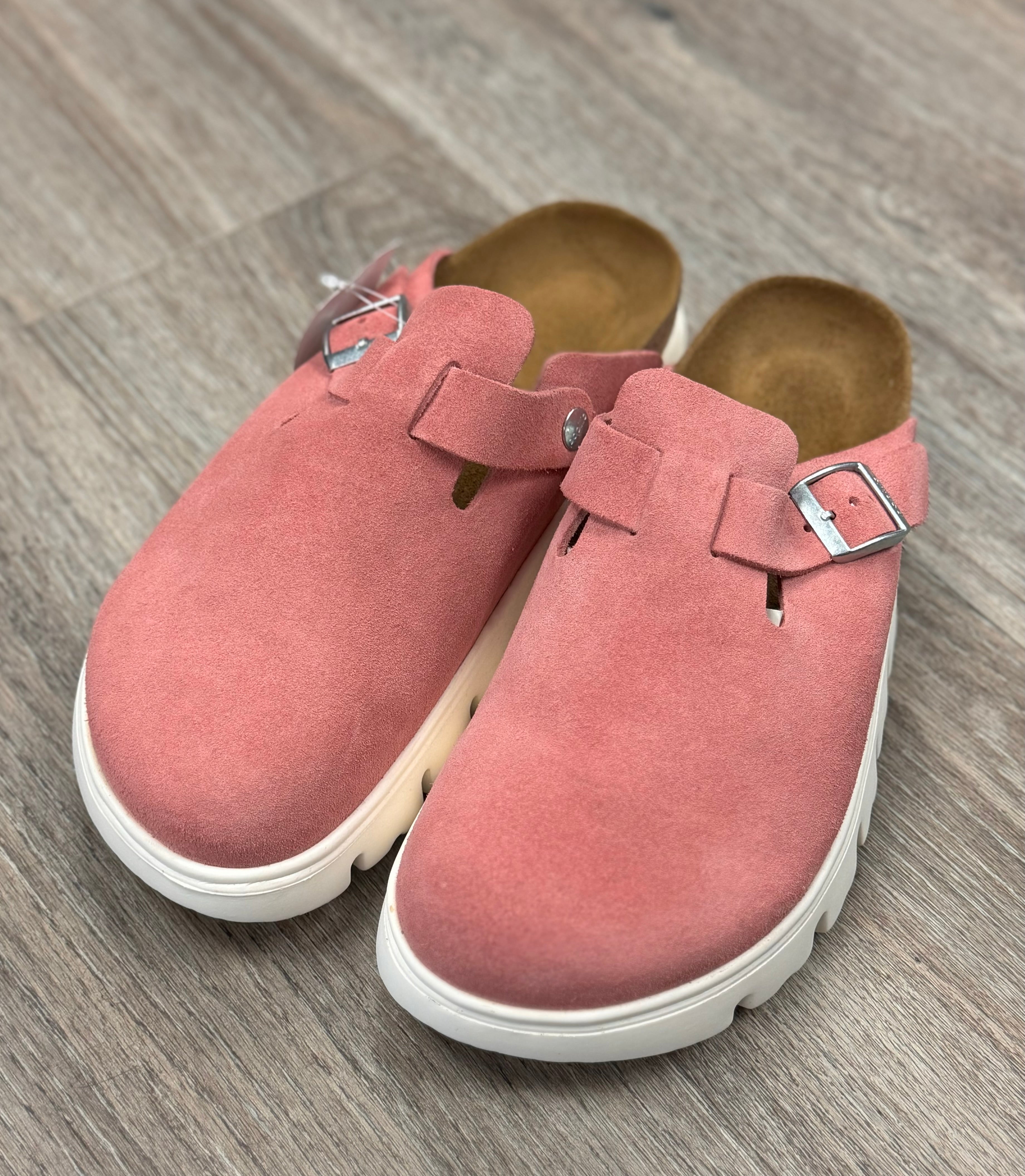 papillo Pink Platform Boston Chunky Suede Sandals Sz. 40 US 9