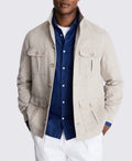 MOSS Light Camel Men’s Safari Button-Up Shacket - Large