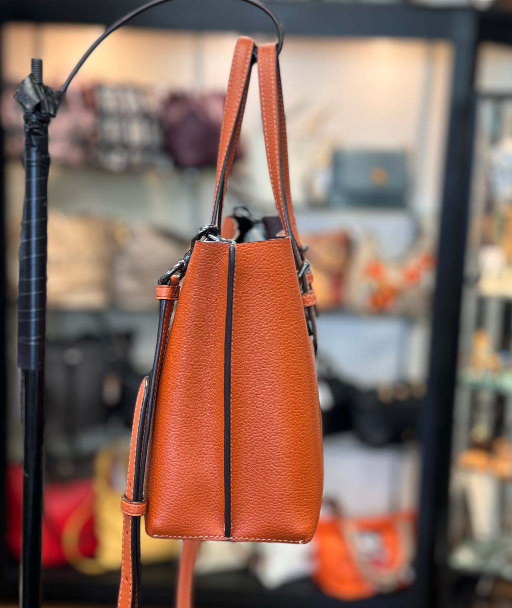 SOLD! COACH Orange Leather Mollie Crossbody Bag Satchel