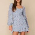 Reformation Blue Floral Cammi Mini Dress Sz. 12