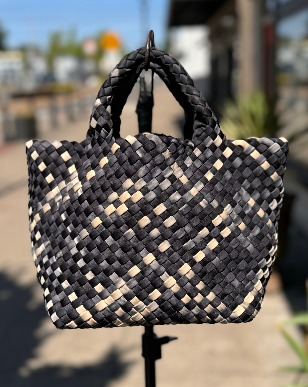 NAGHEDI St. Barry’s Watercolor Small Woven Tote Bag w/Wallet