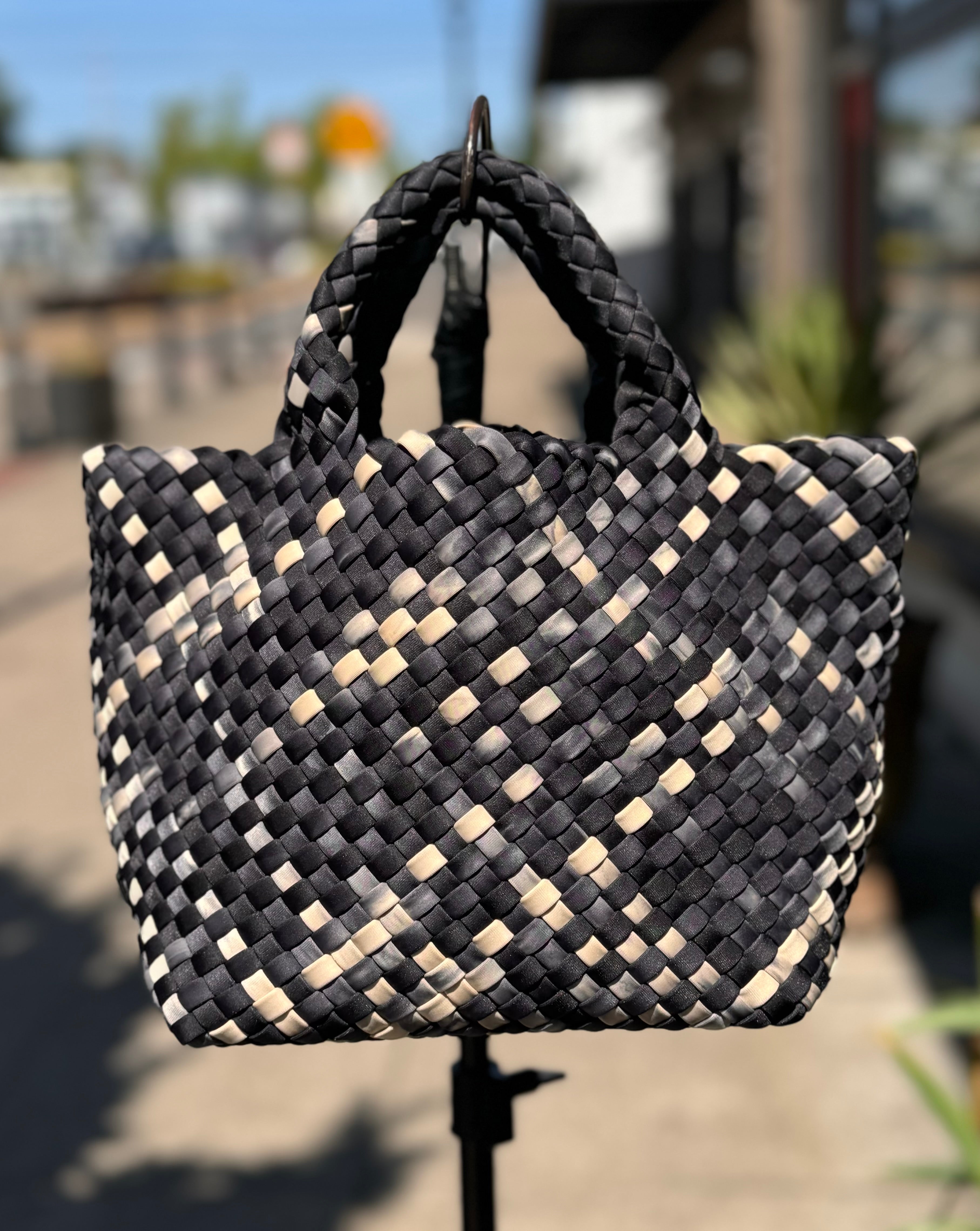 NAGHEDI St. Barry’s Watercolor Small Woven Tote Bag w/Wallet