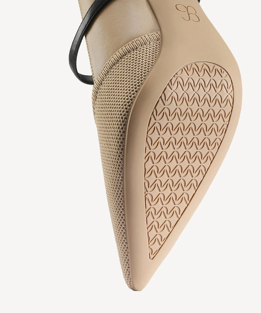 COSY ISLAND StrikeStep Elegant Pointed Toe Slingback Knit Heels Sz. 8 NEW w/Box!