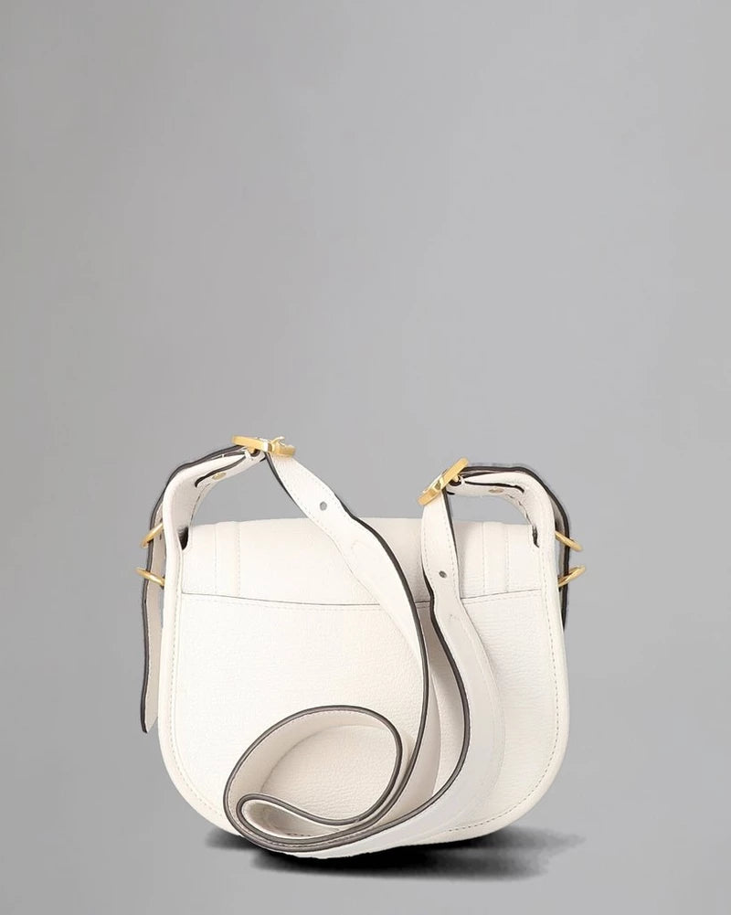SOLD! MULBERRY White Sadie Satchel Pebbled Leather Gold Hardware Bag