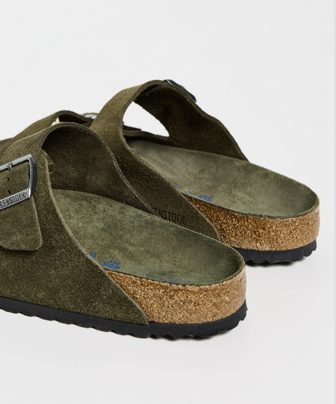 BIRKENSTOCK Green Suede Arizona Soft Footbed Sandals Sz. 38 NEW w/Box!