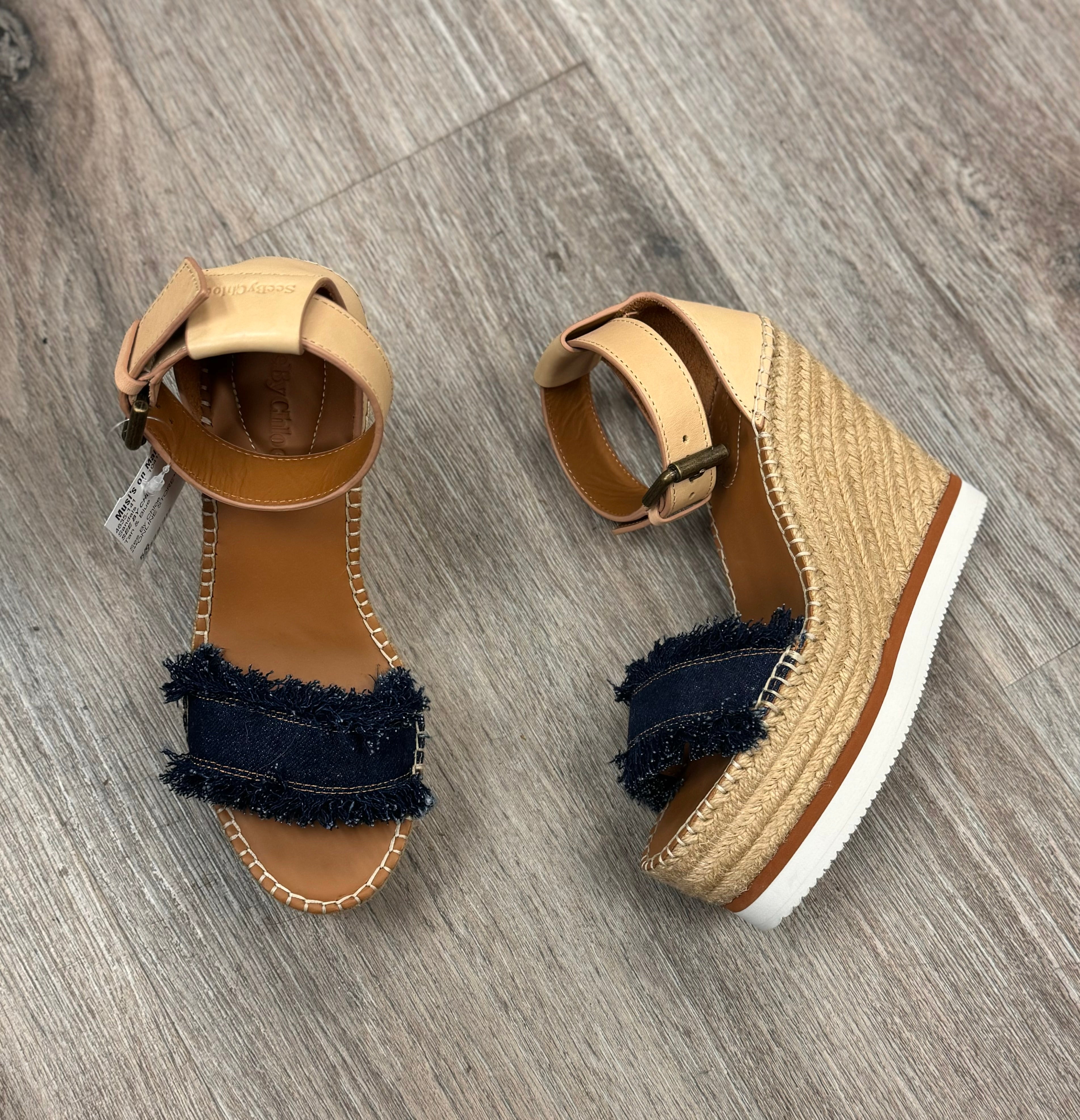 SeeByChloe Wedge Espadrille Ankle Strap Heels Sz. 5/6