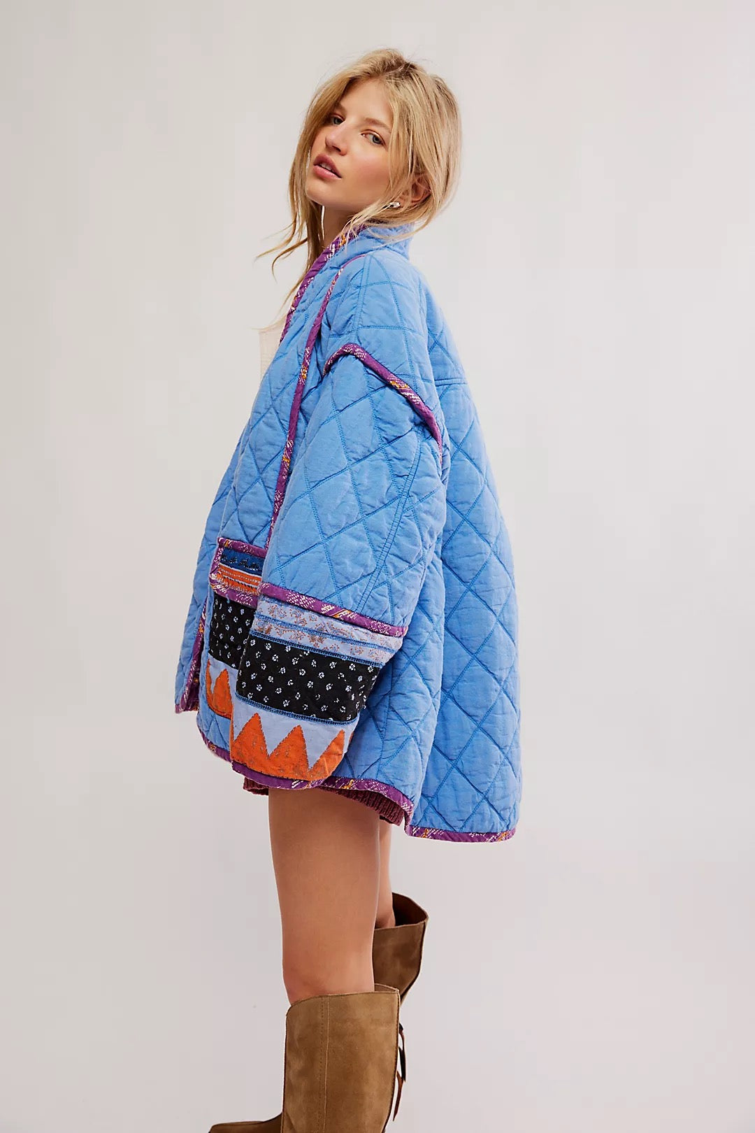 SOLD! Free People Winnie Jacket in Blue Combo - Small