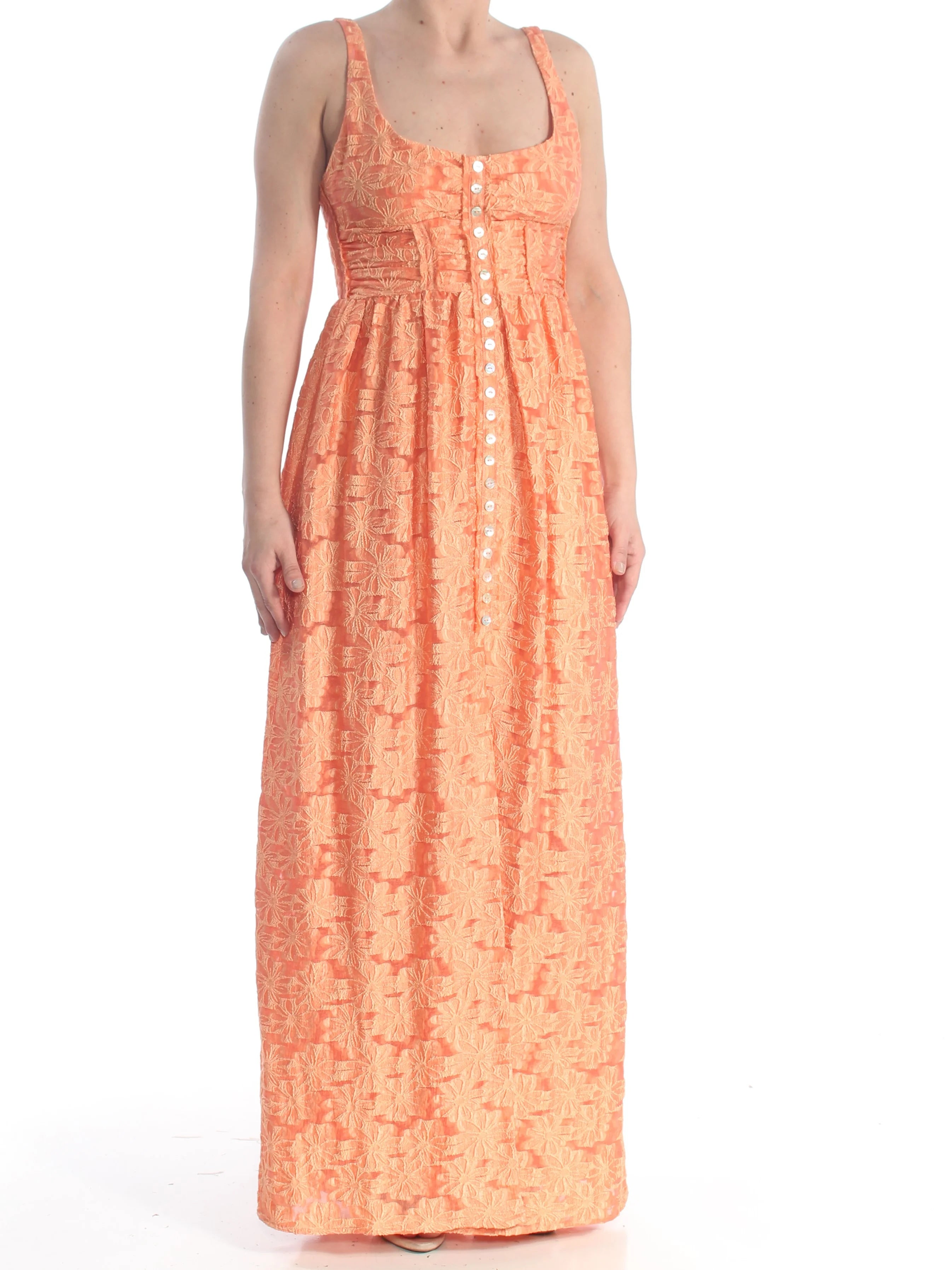 free people Orange Floral Fresh As A Daisy Dress New w/Tags - Sz. 12
