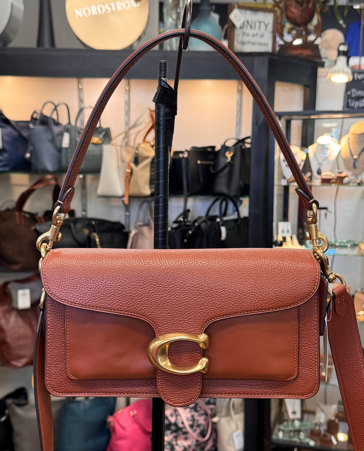 COACH Brown Leather Tabby 2Way Shoulder Bag