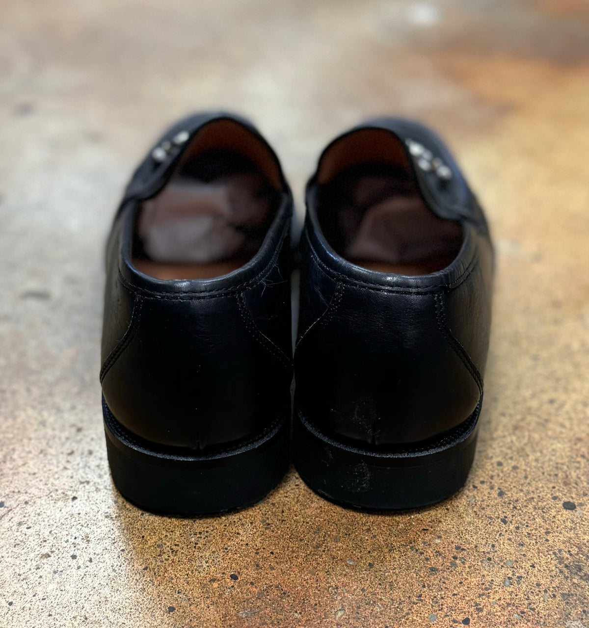 SALVATORE FERRAGAMO Men’s Black Leather David Gancini Bit Loafers Sz. 9 1/2