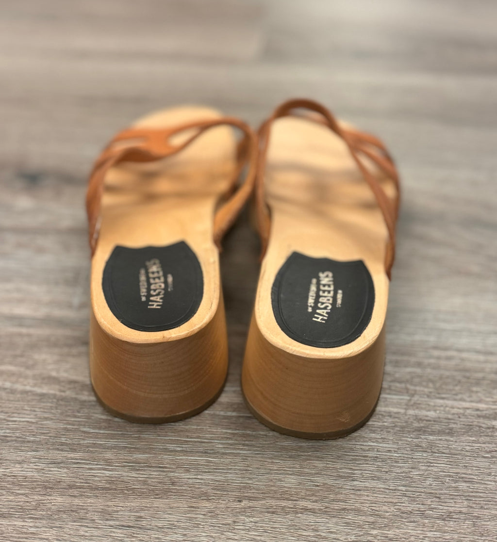 SWEDISH HASBEENS Luxury Slipper Wooden Clogs Sz. 40 / 10