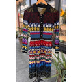 MARY KATRANTZOU Pleated Lurex Midi Jacquard Knit Cecile Dress - Small