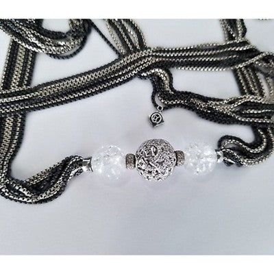 DAVID YURMAN 8-Strand Diamond Quatrefoil Ball Tapestry Necklace 42" RARE!