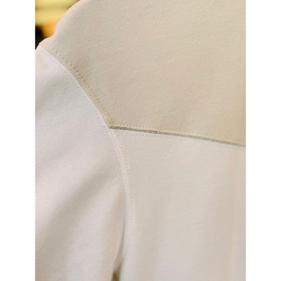 BRUNELLO CUCINELLI Tan & White Color Block Zip Up Monilli - XS