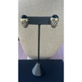 SOLD! DAVID YURMAN Sterling Silver 14K. Yellow Gold Onyx Shrimp Cable Vintage Earrings