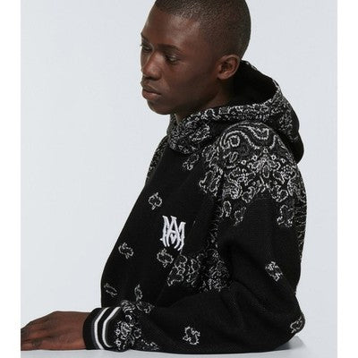 AMIRI Bleach Men’s Bandana B-Ball Cotton Cashmere Hoodie Sweatshirt - XL