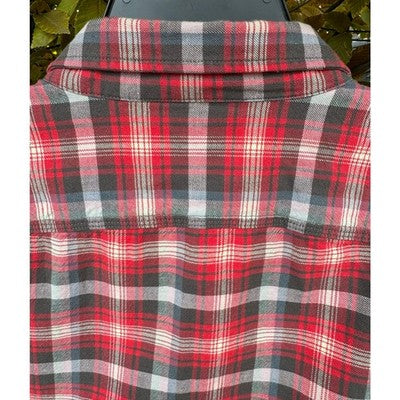 Ralph Lauren RRL Double R Red & Grey Men's Flannel Button Up Shirt - XL
