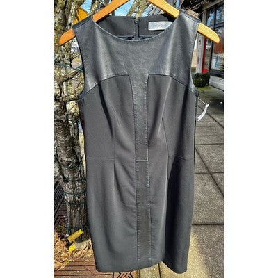 Yves Saint Laurent Fully Lined Leather Panelled Mondrian Women's Dress Sz. 38