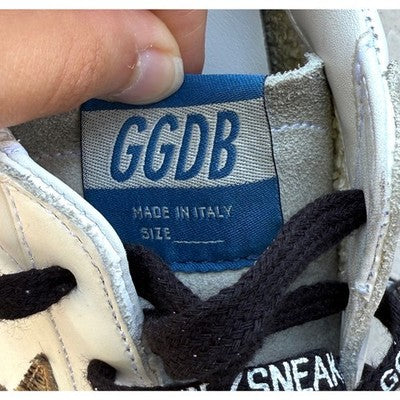GOLDEN GOOSE Mesh Iconic Leopard SUPER-STAR Leather Low-Top Sneaker Sz. 36/6