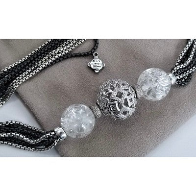 DAVID YURMAN 8-Strand Diamond Quatrefoil Ball Tapestry Necklace 42" RARE!
