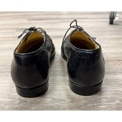 Vintage Mezlan Spain Men's Lace-Up #4803 Genuine Ostrich Derby Dress Shoes Sz. 8 1/2