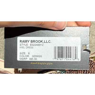 RAMY BROOK Sz. 8 Gold & Pink Axel Dress - New w/tags