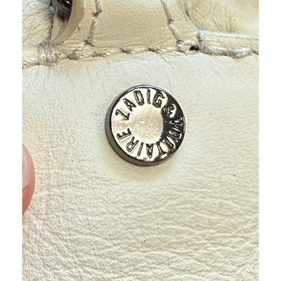 SOLD! ZADIG & VOLTAIRE Cream Boxy Wings ZV Crossbody Chain Strap Leather Logo Bag