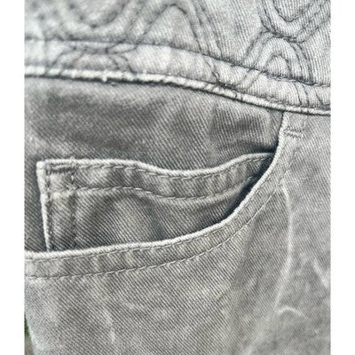 Authentic CHANEL Grey Quilted Skinny Jeans Sz. 38