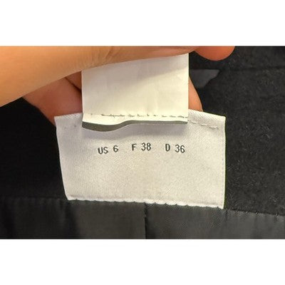 AKRIS punto Black Angora Wool Belted Asymmetrical Jacket Sz. 6
