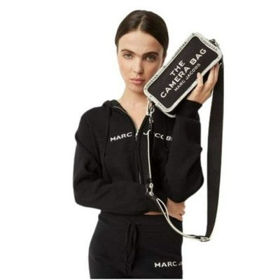 Marc Jacobs Black & White Canvas Crossbody The Camera Bag